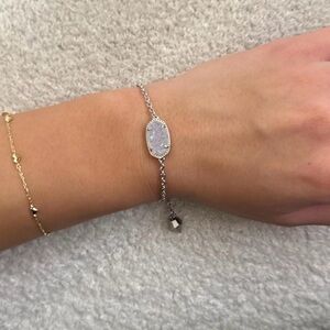Kendra Scott Silver and Purple Druzy stone braclet -limited edition